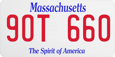 MA license plate 9OT660