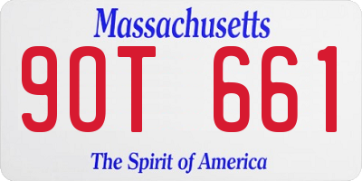MA license plate 9OT661