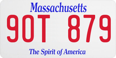 MA license plate 9OT879