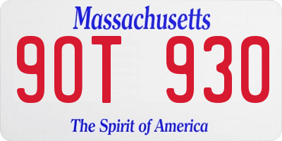 MA license plate 9OT930