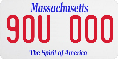 MA license plate 9OU000