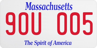 MA license plate 9OU005