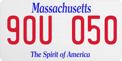 MA license plate 9OU050