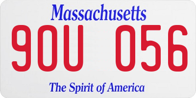 MA license plate 9OU056