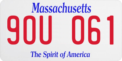 MA license plate 9OU061