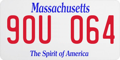 MA license plate 9OU064