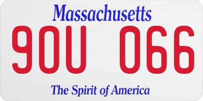 MA license plate 9OU066