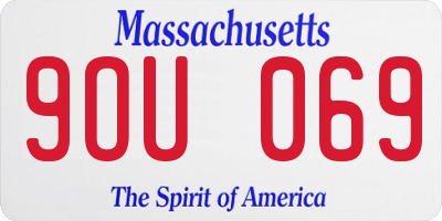 MA license plate 9OU069