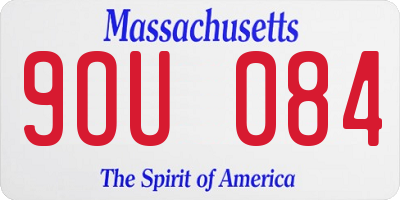 MA license plate 9OU084