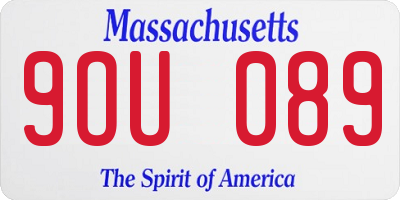MA license plate 9OU089