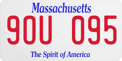 MA license plate 9OU095
