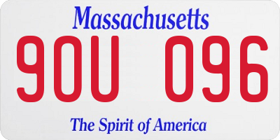 MA license plate 9OU096