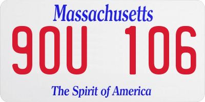 MA license plate 9OU106