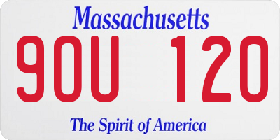 MA license plate 9OU120