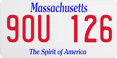MA license plate 9OU126