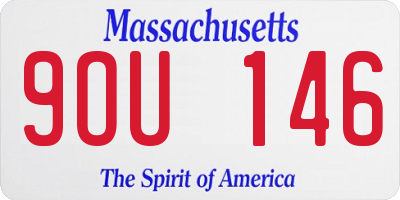 MA license plate 9OU146