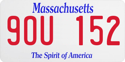 MA license plate 9OU152