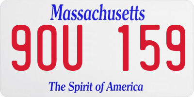 MA license plate 9OU159