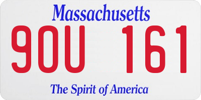 MA license plate 9OU161