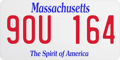 MA license plate 9OU164