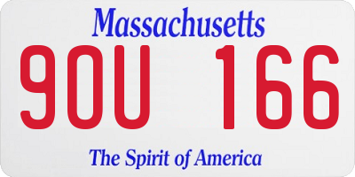 MA license plate 9OU166