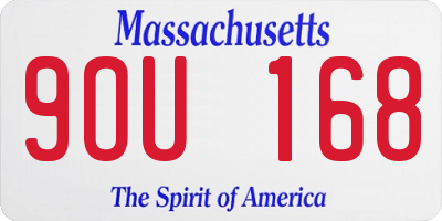 MA license plate 9OU168