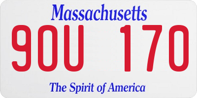 MA license plate 9OU170