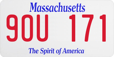 MA license plate 9OU171