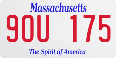 MA license plate 9OU175