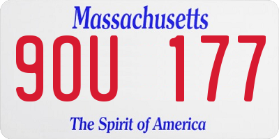 MA license plate 9OU177