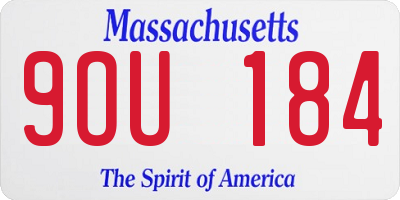 MA license plate 9OU184