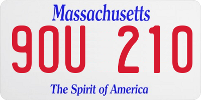 MA license plate 9OU210