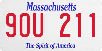 MA license plate 9OU211