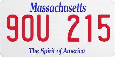 MA license plate 9OU215