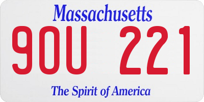 MA license plate 9OU221