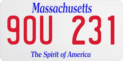 MA license plate 9OU231