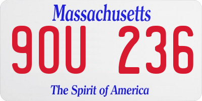 MA license plate 9OU236