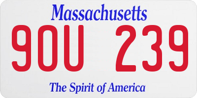 MA license plate 9OU239