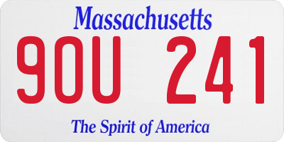 MA license plate 9OU241
