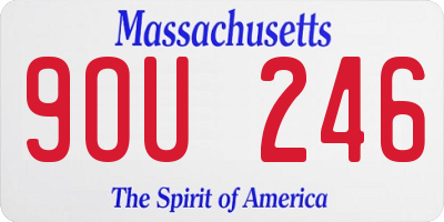 MA license plate 9OU246
