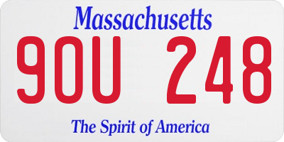 MA license plate 9OU248