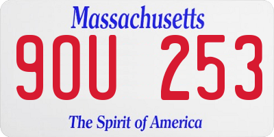 MA license plate 9OU253