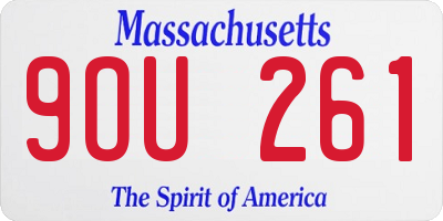 MA license plate 9OU261