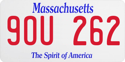 MA license plate 9OU262