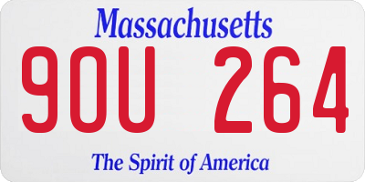 MA license plate 9OU264