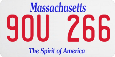 MA license plate 9OU266