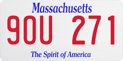 MA license plate 9OU271