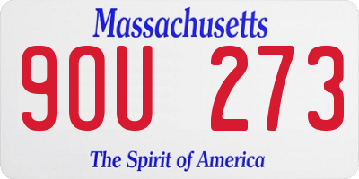 MA license plate 9OU273