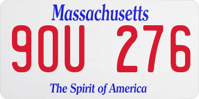 MA license plate 9OU276
