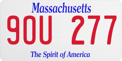 MA license plate 9OU277